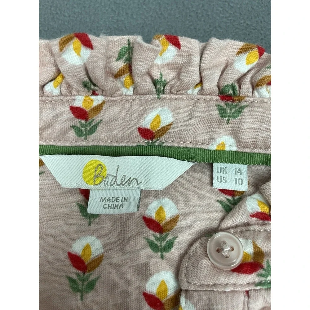Boden Blouse Girls‎ 10 Floral AOP Lightweight Whimsical Little House Prairie